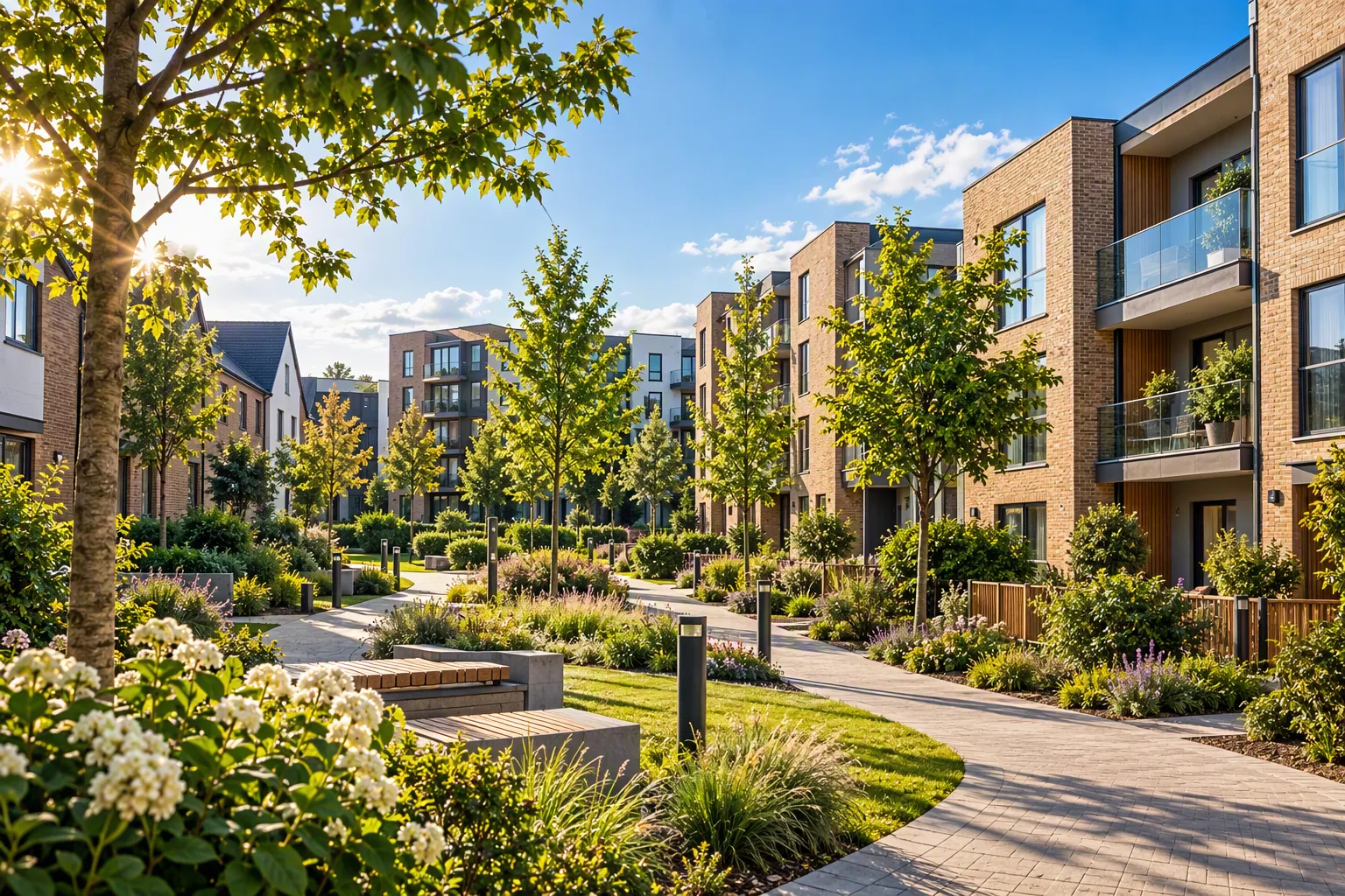 A modern residential community